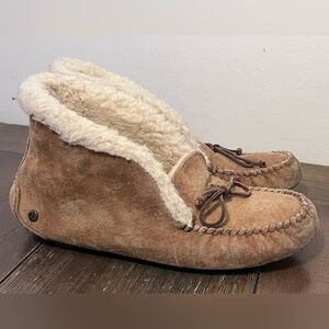 UGG Women's Brown and Cream Slippers